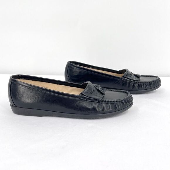 SAS Softie Black Leather Tassle and Kiltie Slip On Loafers 0073-013 Size 10 N - Picture 9 of 9